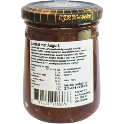 Sambal Badjak met augurk 235ml - Afbeelding 2