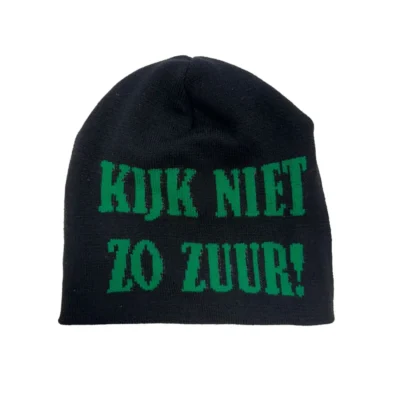 Zwarte muts Kijk niet zo zuur